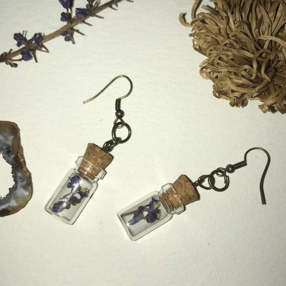 Minature bottle earrings